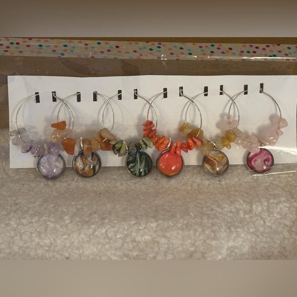 🆕 Handmade Wine Glass Charms